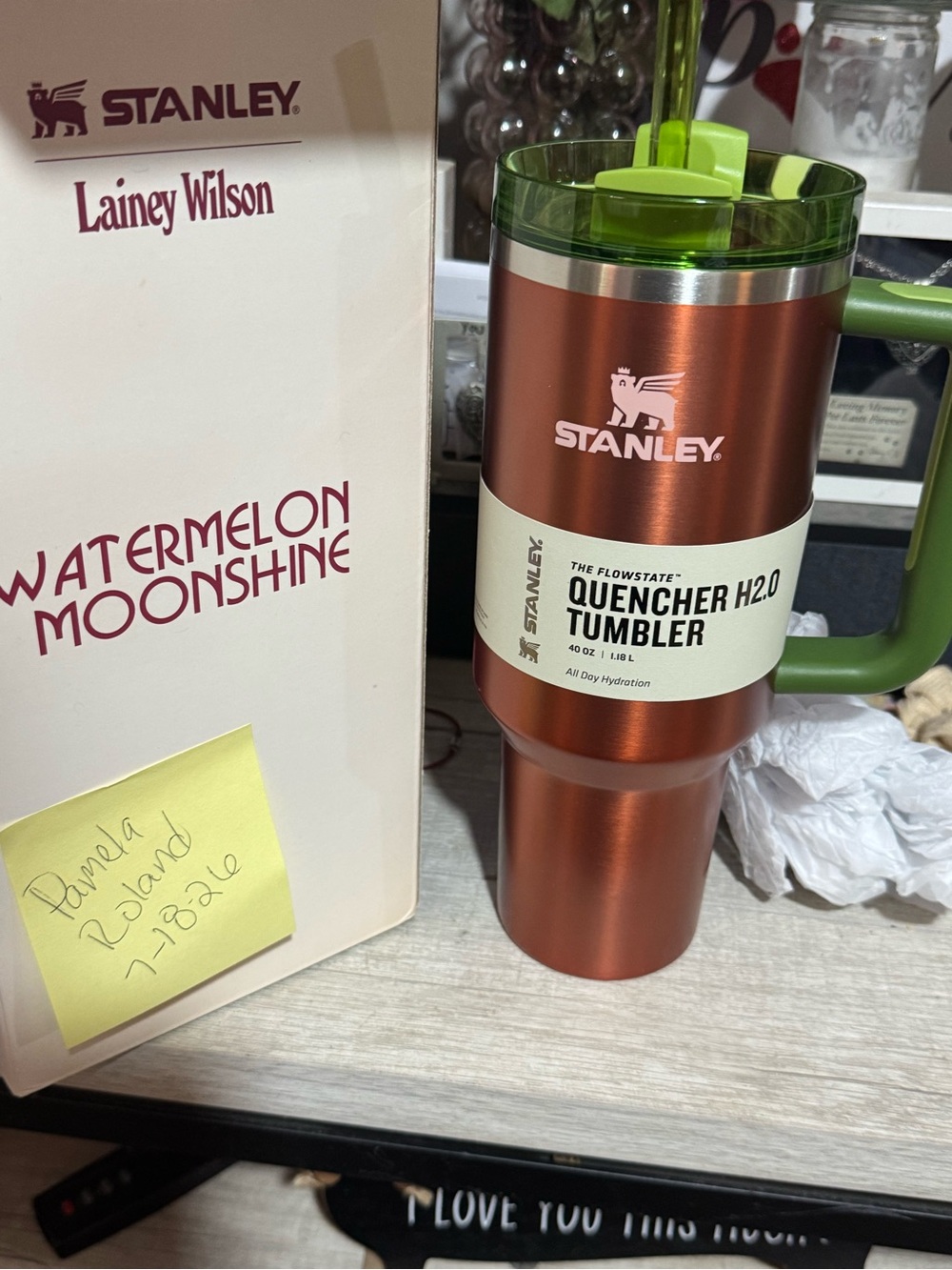 Stanley Quencher  watermelon moonshine Tumbler